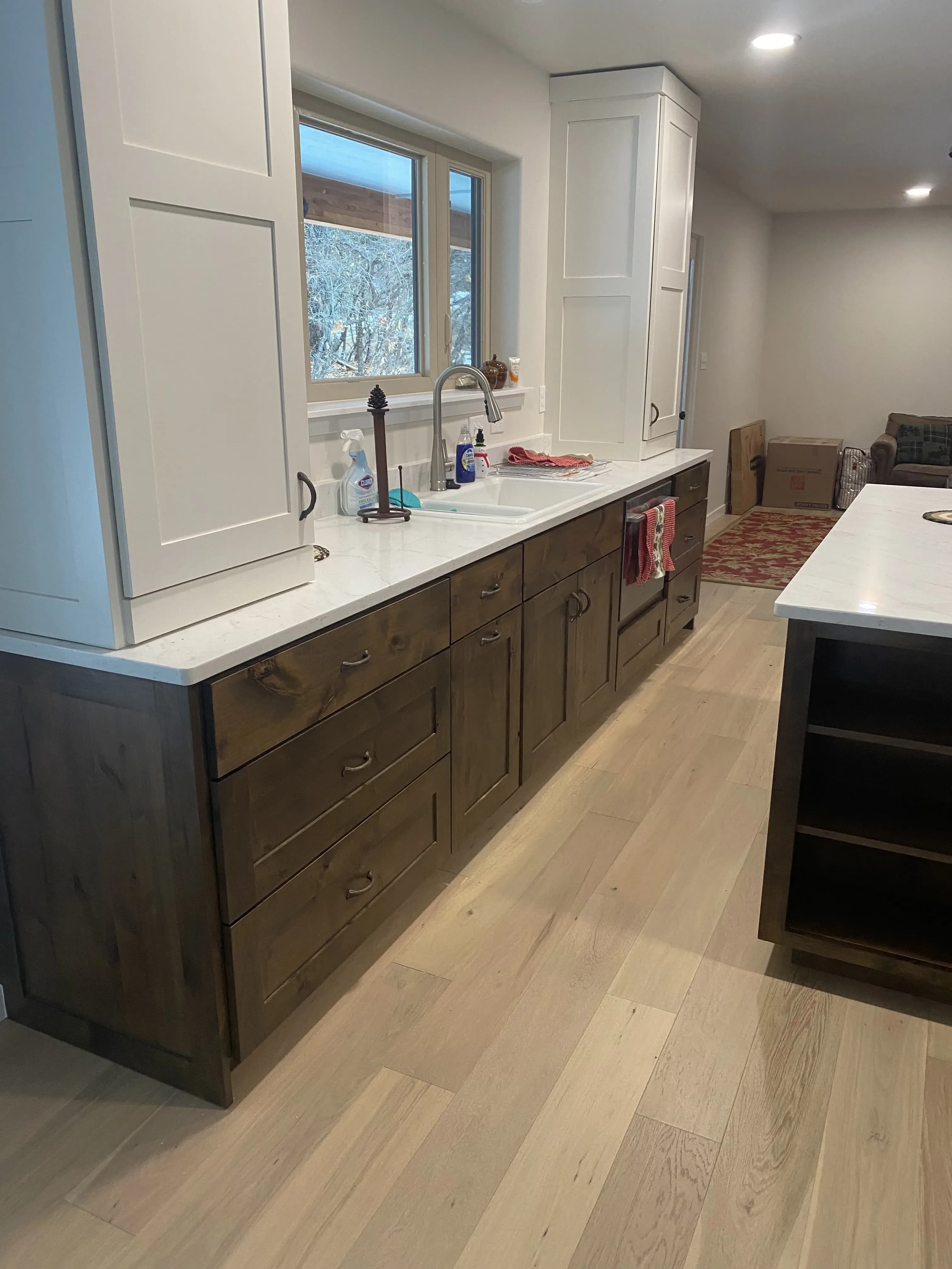 Custom kitchen remodel with two-tone cabinets in New Braunfels TX