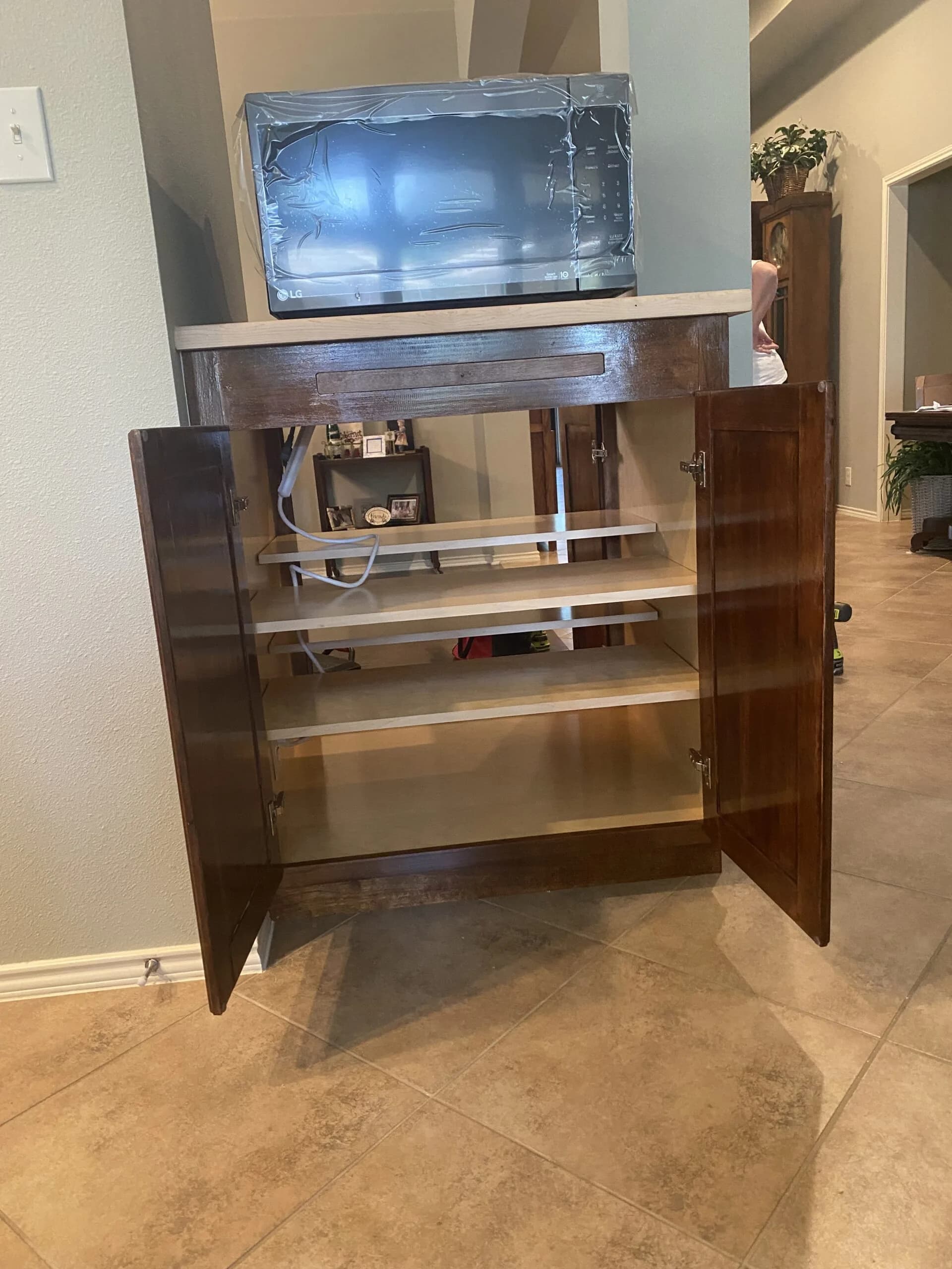 Secret butcher block custom cabinet by Two Rivers Cabinetry
